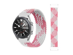 Correa ajustable y elástica de nailon trenzado para Samsung Galaxy Watch 3, 41 mm de ancho, tamaño: 145 mm (arcoíris)