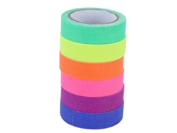 6 Rollos De Cinta Fluorescente De Algodón Uv Luminosa Para Decoración Y Espectáculos Escénicos.