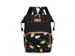 Mochila de maternidad de gran capacidad, impermeable, para pañales, ideal para viajes, color negro Gertiz