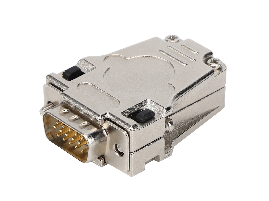 2026velora-conector Serial D-sub De 15 Pines Macho Con Cubierta Metálica Retardante De Fuego Db15p M-180