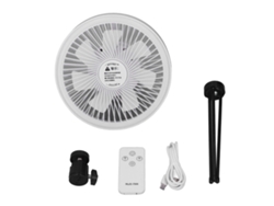 Ventilador Colgante Portátil Con Trípode, Recargable Por Usb, Para Camping, Con Luz Led.
