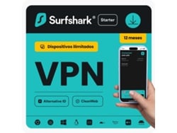 Surfshark Starter, Vpn, Dispositivos Ilimitados, 12 Meses, Código Digital