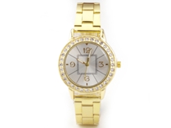 Reloj De Pulsera Unisex Zhoulianfa Fashion, Brazalete De Acero, Cuarzo, Oro.