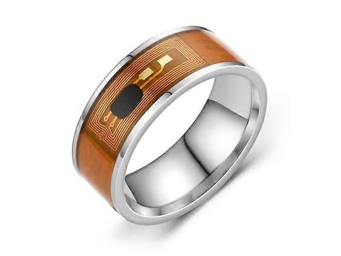 Anillo inteligente con chip NFC en acero inoxidable, diseño de doble dragón con gotero, ideal para regalo. Nostalgia88