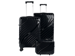 Maleta rígida negra Pp ITACA Danube (48 x 75 x 30 cm, 94 l)