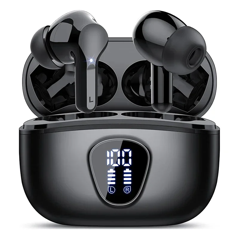 Auriculares Inalámbricos Bluetooth 5.4, Cancelación De Ruido, Flash Led De 48 Horas, Resistentes Al Agua, Sonido Estéreo Hifi.