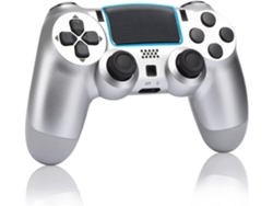 Controlador Ps4 Controladores De Trabajo Remoto Inalámbricos para Ps4 con Controlador De Juegos Playstation 4/Pc con Joystick Batería De 800 Mah Plata YIZHOOD