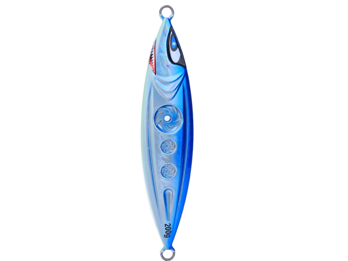 Señuelo artificial 3D noctilucente de 200 g para pesca en agua salada