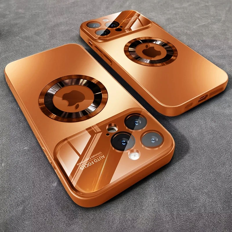 (iphone 13 Pro Max Dorado) Funda Protectora Magnética De Carga Inalámbrica Magesafe, Diseño A Prueba De Golpes
