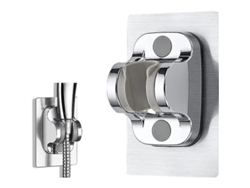 Soporte De Ducha Universal Ajustable Para Montaje En Pared Con Fijación Adhesiva, No Requiere Taladrar.