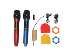 Micrófono Inalámbrico Uhf Con Pantalla Led, Recargable, Micrófono Dual Para Karaoke, Fiestas Y Discursos - 50-100 M