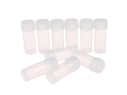 100 Tubos De Ensayo De Plástico De 5 Ml Con Tapón De Rosca Para Material Escolar De Química.