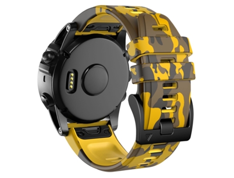 Correa de Silicona 26mm liberación rápida para Garmin Fenix Enduro/Tactix Delta/Tactix 7 Pro - camuflaje amarillo