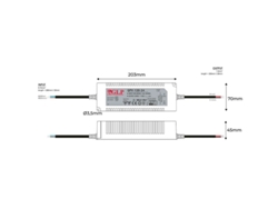 Apresurencia de la fuente de alimentación 12V DC-20W IP67 GLP