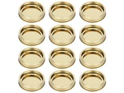 12 Tapas Divisibles De Acero Inoxidable Para Frascos De Vidrio, Sellador A Prueba De Fugas Xh00179 Dorado