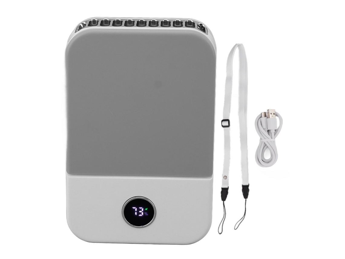 Ventilador de cuello USB portátil, 3 velocidades, recargable, verano