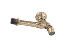Grifo Sencillo De Agua Fría En Latón Antiguo, Montaje En Pared G1/2 Para Lavadora De Baño.