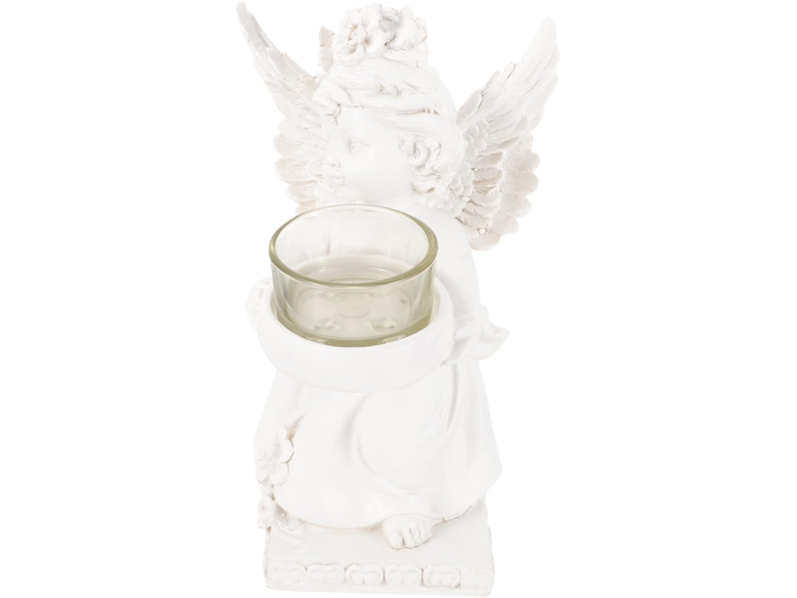 Candelabro en forma de ángel, portavelas decorativo en forma de jarrón, ideal para cenas.