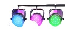 Foco LED para escenario, resistente al agua, mezcla de 6 colores en 1, enchufe europeo, 4 unidades.