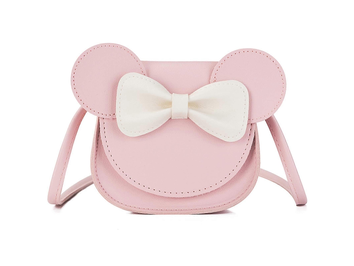 Bolso de hombro para niña con lazo de mariposa y cierre de broche cruzado pequeño.