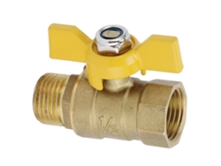 Válvula de bola de gas combustible con rosca macho G1/2 de latón, accesorios para tuberías, otros