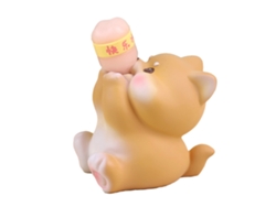 Figura adorable de Baok, juguete infantil de resina, mini decoración de mesa, adorno para tartas, panel o estante para el hogar/oficina. Perro.