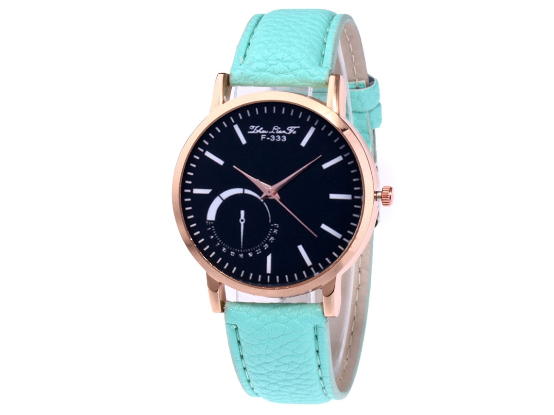 Reloj De Pulsera De Cuarzo Para Hombre Zhoulianfa, Correa De Cuero Sintético, Estilo Casual (menta)