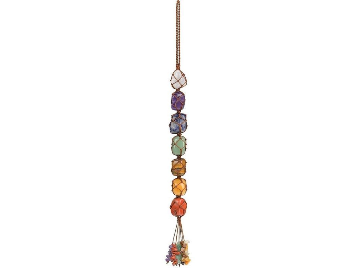 Juego De 7 Adornos De Chakras Con Piedras Preciosas, Decoración Del Hogar, Reiki, Feng Shui, Ventana, Coche