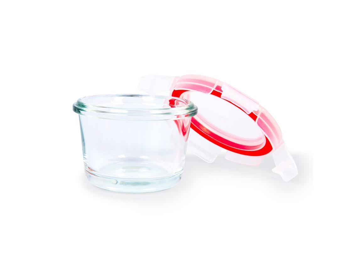 Recipiente Redondo De 0.13L En Vidrio Borosilicato Ibili (8.5 x 8.5 x 16.5 cm)