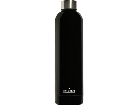 Botella Aislante Frío Y Calor Doble Pared 1000 Ml Negro PURO