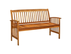 Maison Exclusive - Banco de jardín con cojín de 147 cm, madera maciza de acacia.