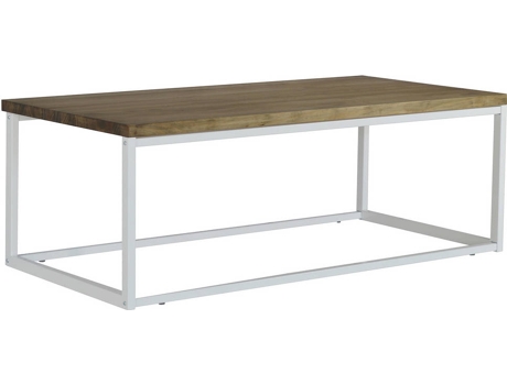 Mesa de Centro BOX FURNITURE 65 Icub Blanco (Madera, Metal - 60x80x42 cm)