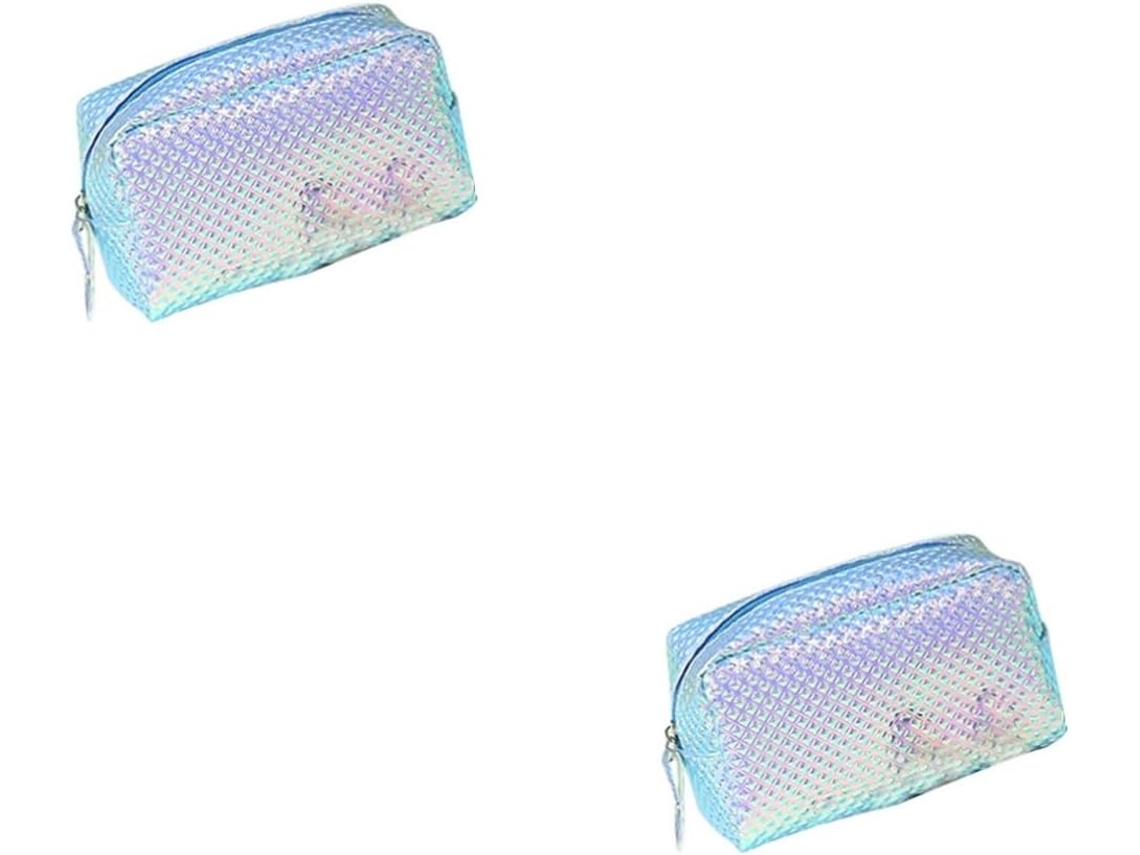 Neceser De Viaje De 2 Piezas De Dacrón Impermeable, Neceser Portátil Con Diseño Espacioso.
