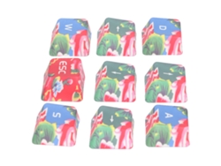 Teclas De Teclado Pbt, Altura, Diseño Floral Oem, Para Teclados Mecánicos Diy, 9 Unidades