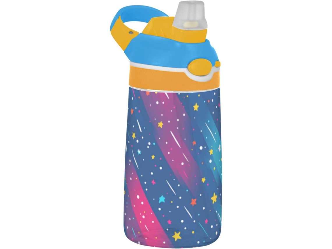 Botellas de agua coloridas Vector Star con tapa de pajita