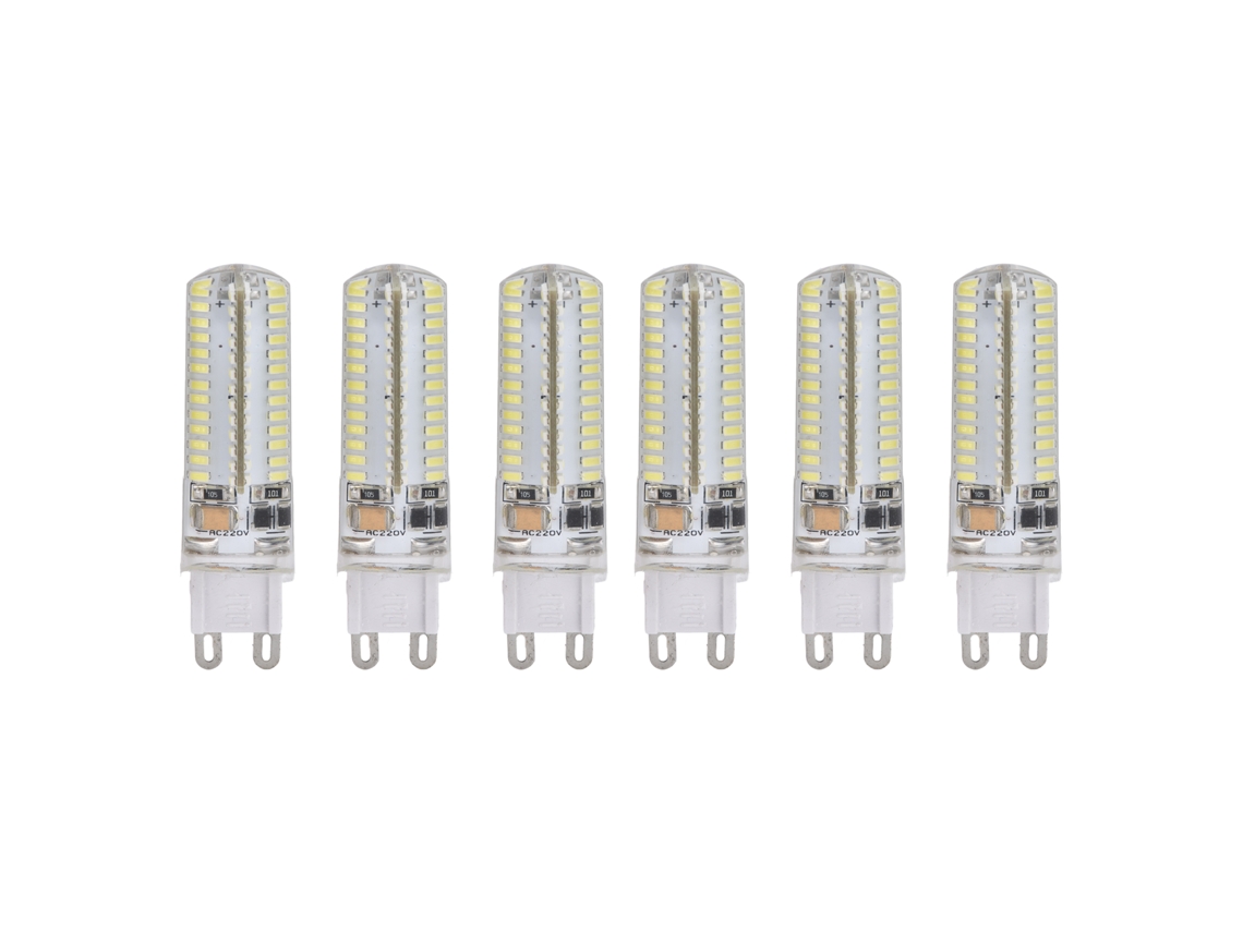 2026-6 Piezas Bombillas Led G9 De Silicona 5w 104led Ip45 Impermeable Para Lámpara De Techo Pared 220v