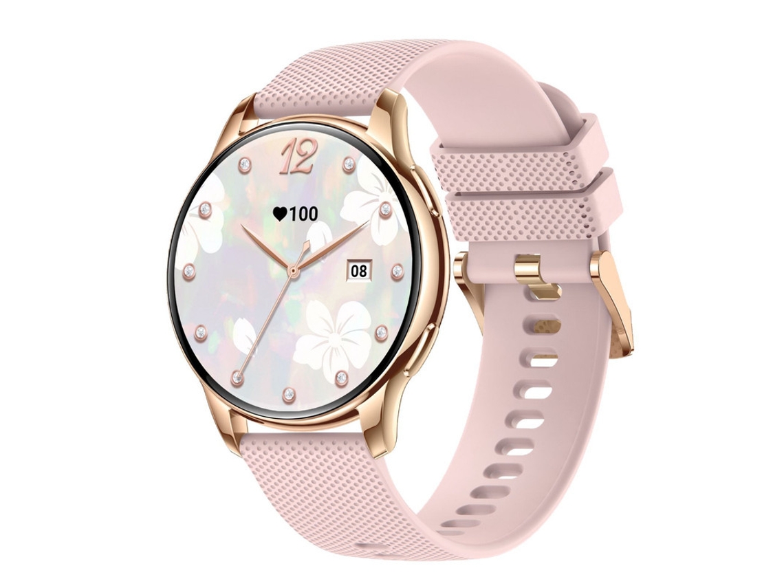 Smartwatches Bestvite De 1.32" Para Mujer Con Llamadas, Más De 100 Ejercicios, Monitorización De Frecuencia Cardíaca, Sueño Y Spo2 Rosa
