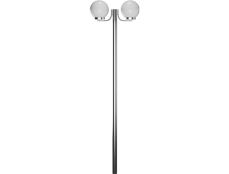 vidaXL Farola de jardín 2 lámparas 220 cm