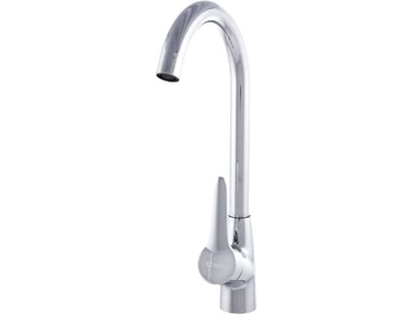 Grifo Cocina Latón/Zinc, Cromado, Agua Caliente-Fría, Latiguillos, Caño Alto, Monomando [QLI-FA1051] GREENICE