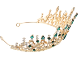 Diadème Corona De Mariage Style Baroque En Cristal Y Strass Transparents, Bijoux Coiffure Pour