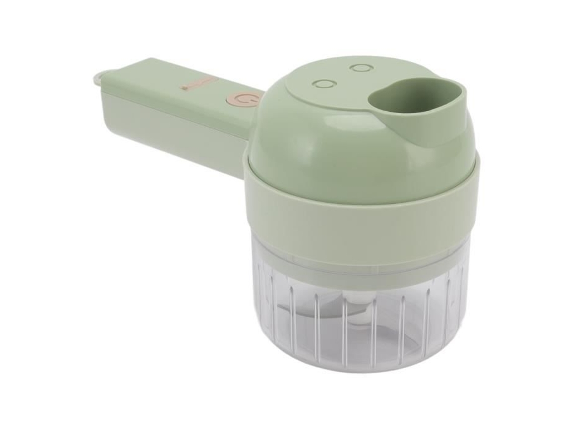 HURRISE Picadora eléctrica de cebolla 4 en 1 Cortador eléctrico de verduras Mini 200 ml Carga USB Procesador de alimentos inalámbrico