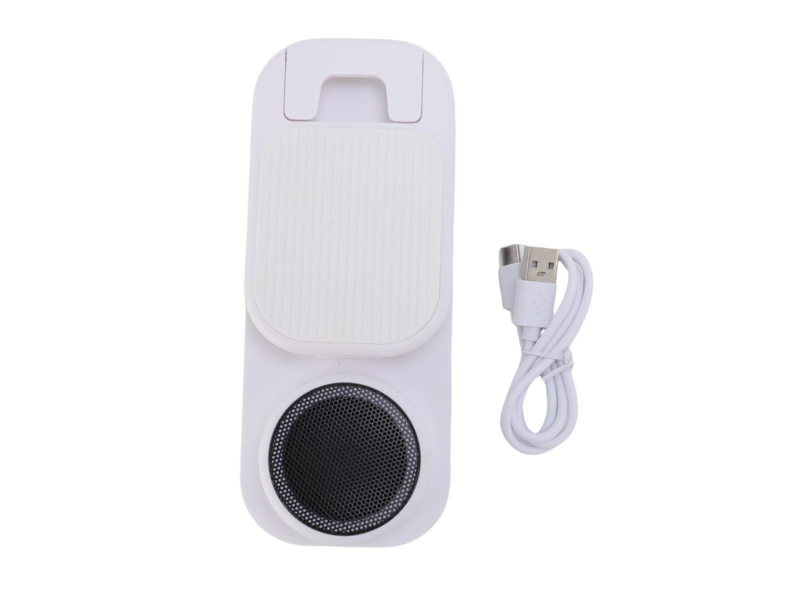 -soporte Para Teléfono Con Altavoz Bluetooth Inalámbrico Sonido Hd Plegable Para Uso En El Hogar Blanco