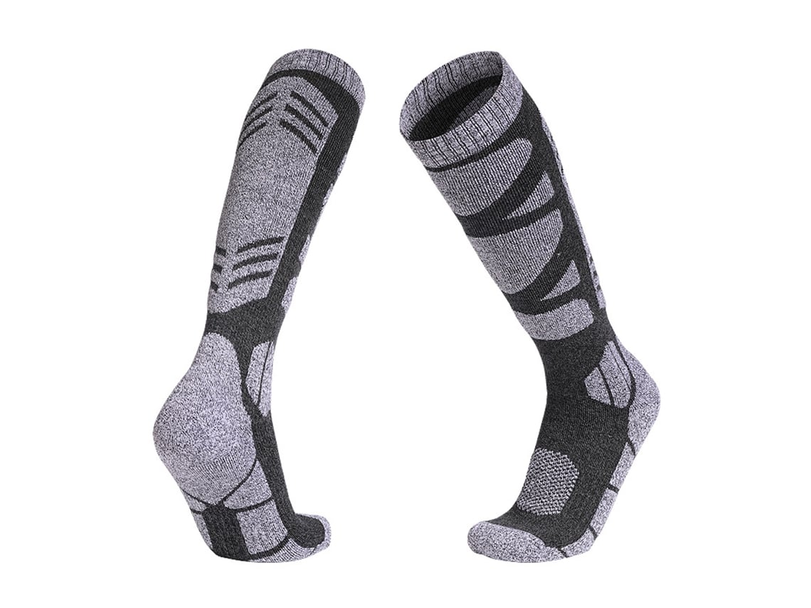 Meias De Ski Altas Até Joelhos Para Homens Inverno Quentes Respiráveis Absorventes De Suor Anti-deslizantes