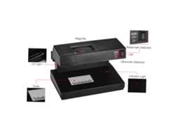 Detector Portátil De Billetes Falsos Con Luz Uv/marca De Agua Y Lupa Para Usd/eur/gbp (enchufe Europeo)