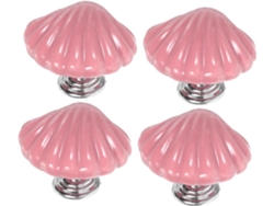 Juego De 4 Tiradores De Cerámica Con Forma Para Muebles De Cocina Decorativos.