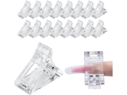 Juego de 5 clips transparentes para uñas postizas, herramientas de manicura, extensiones de uñas, clips de plástico para sujetar uñas GOKOCO