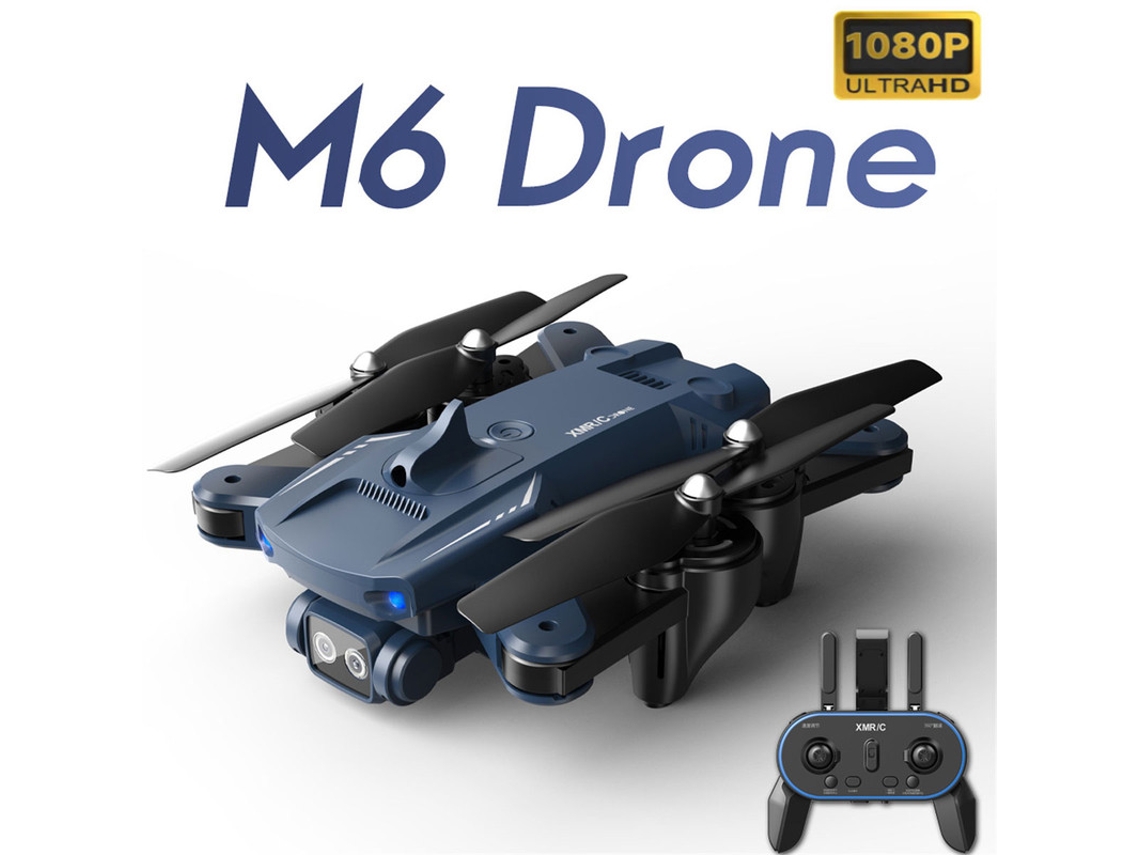 Mini dron de control remoto M6 (1080P - Duración de la batería: 15 min - Azul)