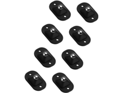 Ruedas Ruedas 8 Piezas Polea Bola Autoadhesivas Negras