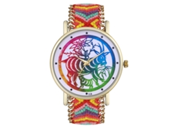 Reloj De Cuarzo Unisex Con Correa Tejida Y Dial De Recorte De Papel Zhoulianfa