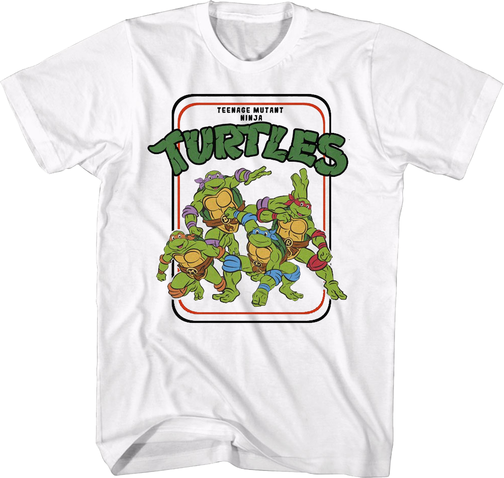 Camisetas Unisex DEEPSTONE Heroes In A Half Shell Teenage Mutant Ninja Turtles Blanco (S)